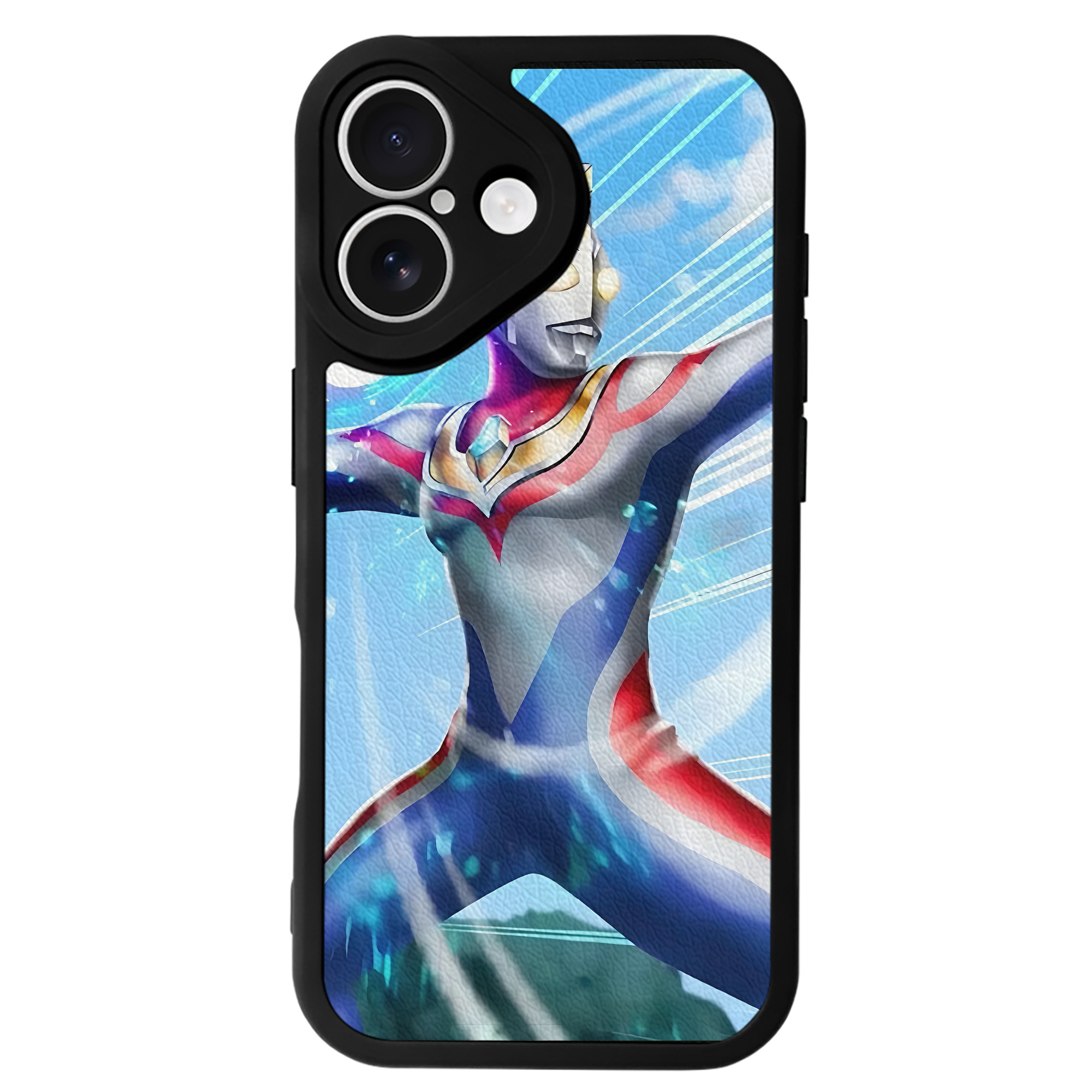 （画像用） ウルトラマン Ultraman 【iPhone 16シリーズ対応】シリコンスマホケース（レザー調） 材質：シリコン